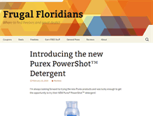 Tablet Screenshot of frugalfloridians.com